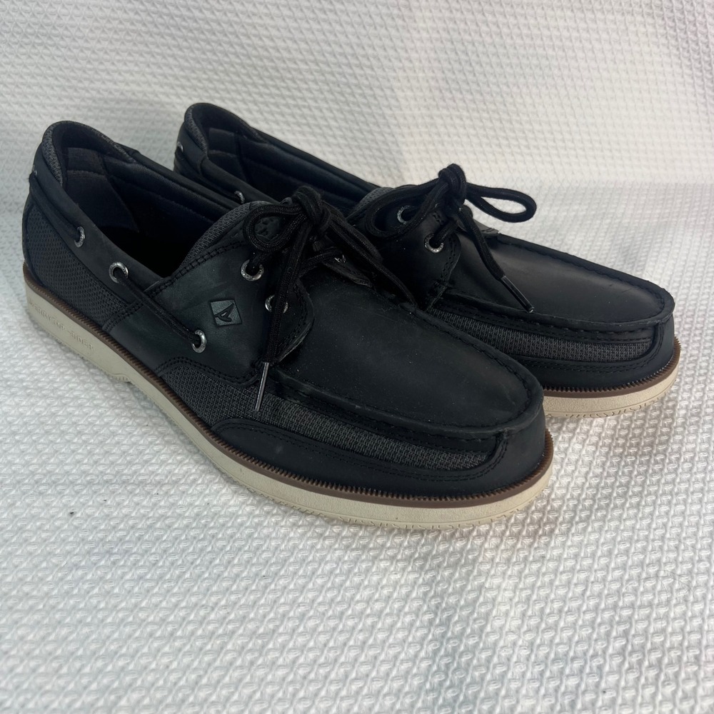Sperry Top-Sider Mens Black Boat Shoes Size 11 Preppy Loafer Nautical Surveyor